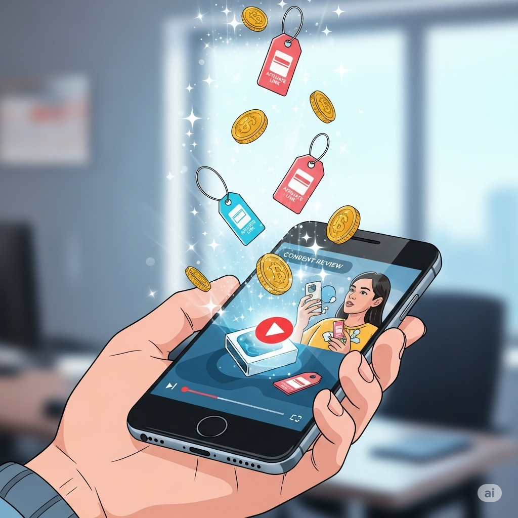 Interface do TikTok Shop em um smartphone com produtos em destaque