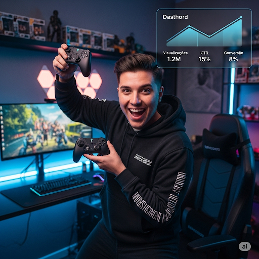 Criador de conteúdo gravando vídeo curto demonstrando produto